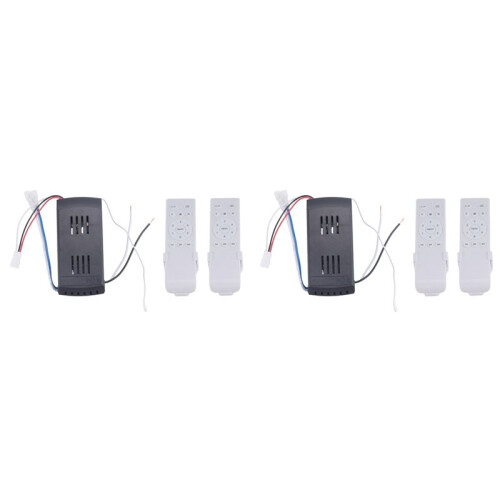 2X Universal Ceiling Fan Remote Control Kit 30W 6Speed Timing Function Replacement Remote for  Ceiling Fans & Lights