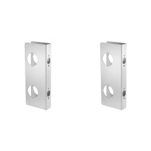 2X Lock and Door Reinforcer Plate, Reinforce and Repair Doors, Deadbolt Cover Plate 2-3/8 in Backset,1-3/4 in Thickness