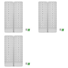 3 Set Badge Rack Wall Mount 24, Card Holder to Keep Swipe Cards, Room VIP ID Durable Plastic, Gray 24 Slots