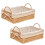 2X Handwoven Storage Baskets with Handles Kitchen Organizer Cosmetic Box ,B 4