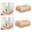 2X Handwoven Storage Baskets with Handles Kitchen Organizer Cosmetic Box ,B 6