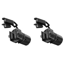 2X Trailer Light Adapter, 7 Way Round to 4 and 5 Flat Blade Trailer Connector, 12V Trailer Adapter