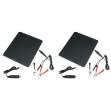 2X Carregador de Bateria Solar de 12 V, Kit de Carregamento de Bateria Solar À Prova D'Água para Carro,