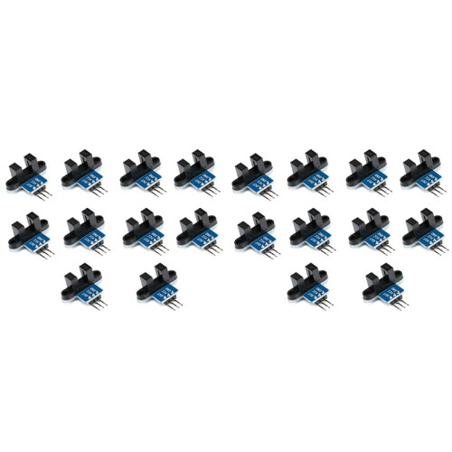 20PCS IR Infrared Sensor Module Slotted Optical Optocoupler Speed Measuring Sensor Module Photo Interrupter Sensor Motor 1
