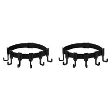 2X Cabide de Engrenagem com Alça Grossa, Cabide de Arco, Suporte de Acessório Multi-Gancho, Alça Grossa Portátil, Cabide de Arco, Suporte de