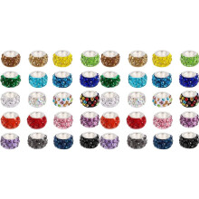 240pcs Large Hole Beads Rhinestone Beads for Pens Making 12mm Crystal Charm for Pens Jewelry Making DIY Crafts Bracelet