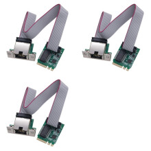 3X M.2 A Key and E Key Adapter Card to Single RJ45 Port 10/100/1000Mbps Ethernet Networks Card for Desktop Computer