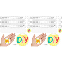 200 Stuks Acryl Heldere Knoppen, Maak Je Eigen Knoppen, Acryl Ontwerp Knop Badge voor Doe-Het-Zelf Ambachtelijke Schoolactiviteiten 2,25 Inch