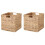 2 Pcs Storage Basket, Water Hyacinth Hand-Knitting Storage Baskets, Convenient Square Wicker Baskets  Storage Bins 1