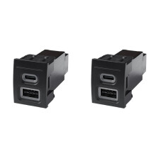 2X Car Phone Charger Socket Double QC3.0 Type C PD USB Charging Power Adapter for 9n 9n3 04-11