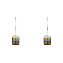 2X Portable Pickleball & Table Tennis Picker, Extendable Retriever Scoop for Multi- Training Collection Yellow