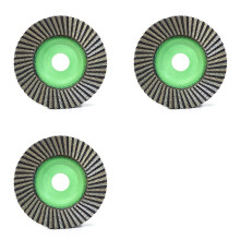 3pcs 115mm Diamond Flap Disc Wheel Apply Angle Grinder for Glass Metal Ceramic Tile Marble and Granite Polishing