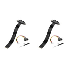 2X M.2 M-Key PCI-E4.0 2280 NGFF to PCIe X4 Extension Cable M2 to PCI-E 4X Female Riser Cable for M2 2230 (M.2 180Degree)