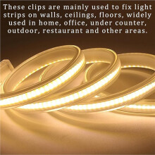60PCS LED Strip Mounting Clip Rope Light Clips Neon Rope Light Mounting Brackets with Screws for 5-6mm Wide Lights