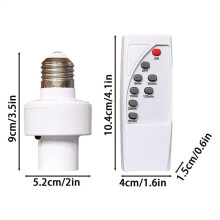 2X Remote Control Light Bulb Socket E27 Bulb Base Holder Timing Function Wireless Lamp Base Holder