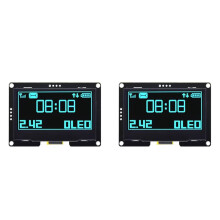2pcs 2.42 Inch OLED Display Module 128x64 LCD HD Screen Module SSD1309 4 Pin IIC Serial for R3