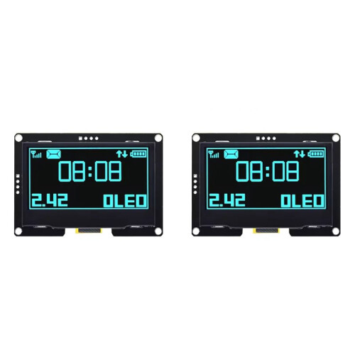 2pcs 2.42 Inch OLED Display Module 128x64 LCD HD Screen Module SSD1309 4 Pin IIC Serial for   R3