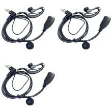 3X Earhook Walkie Talkies Headset with MIC M Plug Walkie Talkies Headset Universal for Hotel Construction Site