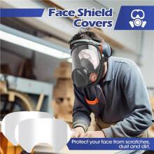 20 Pack Peel Off Lens Cover Compatible for 6885, 6000, 6700, 6800, 6900 Series Respirator Mask, Protective Cover
