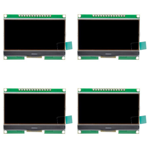 4X LCD12864 12864-06D, 12864, LCD Module, COG, with Chinese Font, Dot Matrix Screen, SPI Interface Black