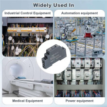 6X DIN Rail Power Supply 12V 1.25A 15W, Input 100-240V AC 50/60Hz DIN Rail Transformer