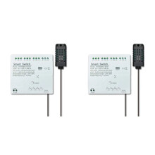 2X Tuya WiFi 4 Channel Relay with Temperature Humidity Sensor Passive Dry Contact RF433 for Alexa Alice(A)