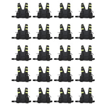 20X Walkie Talkie Double Chest Bag Radio Reflective Chest Harness Holder Bag Vest Rig Front Pack Pouch Case A