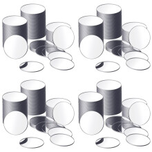 100 Pieces Acrylic Size Round Mirror Adhesive Small Round Mirror Mirror Tiles for Crafts (4 Inch in Diameter)
