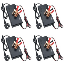 4X 14.6V 10A Lifepo4 Charger Iron Phosphate Battery Charger for 12.8V 4S Lithium Iron Phosphate Battery Pack EU Plug