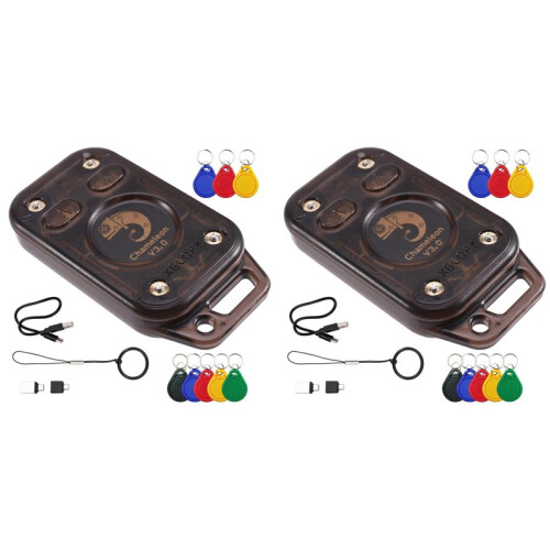 2X Chameleon V3.0 RFID  Chip Reader+16XUID Keychain  Card Emulator ID IC 125K 13.56M Tag Copyer NFC Reader