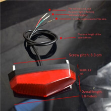 5X LED E-Bike Taillight 12V-80V Electric Bicycle Rear Lamp Safety Night Riding Warning Light