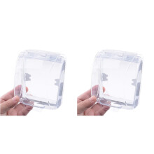 2X Dörrklocka Vattentätt Lock Transparent Regnskydd Vattentätt Regnskydd Box Lämplig Utomhusknapp Vattentätt Lock
