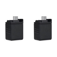 2pcs 3.5mm Audio Adapter with Type-C Charging Port for OSMO Action 4/5 Pro Camera Supports External Microphone Input