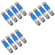 1/8 Air Brush Quick Connect Set, 12pcs Metal Quick Release Disconnect for Air Brush Hose, Silver