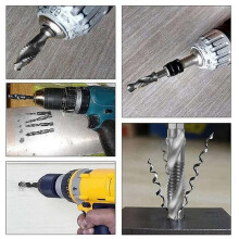 10pcs M3X0.5mm High-Speed Steel 4341 Titanium Plated Composite Tap Drill and Tap Integrated Machine Tap Open and Chamfer