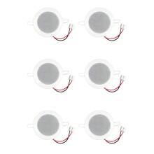 6X Bathroom 3Inch 8Ohm 6W Passive Ceiling Speaker Moisture-Proof in-Ceiling Speaker Sound Quality Background