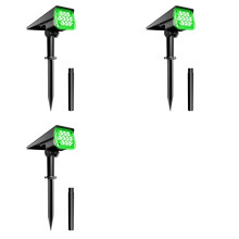 3X Solar Spotlight Solar Garden Light IP65 Solar Power Green Light for Yard Decor Solar Light Courtyard Spotlight