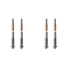 4pcs Bimetal Nozzle 0.4mm,Nozzle Replacement for QIDI Q2 Q2c 3D Printer, for PLA, PETG, ABS, ASA, PC, PA-CF Filaments