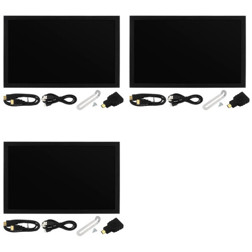 3 Set 7 Inch Portable Display IPS 1024x600 LCD -Compatible VGA AV Input  Type C Power in 1