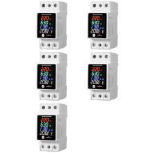 5X ZS-6035VAKW Digital Meter Din Rail Electricity Usage Monitor AC30-400V Voltmeter Ammeter Watt Kwh Frequency