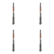 4X Bimetal Nozzle,Nozzle Replacement for QIDI Q2 Q2c 3D Printer, for PLA, PETG, ABS, ASA, PC, PA-CF Filaments 0.4mm