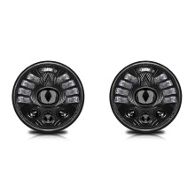 2pcs 5-3/4In 5.75 Inch LED Headlight with DRL Turn Signal for  Sportster Dyna Low Rider Street Bob Iron 883
