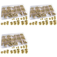 1200Pcs Threaded Inserts,M2/M2.5/M3/M4/M5/M6 Thread Knurled Nuts Assortment Kit,Heat Set Insert for Plastic 3D Printing