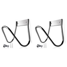 2X Stainless Steel Garden Hose Holder - Wall-Mounted Hook for Outdoor Use, Holds to 5kg Hose Storage Rack