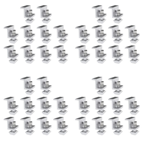 40X Solar Panel Adjustable Bracket Clamp PV Bracket Mounting Clip Solar End Clamp 30mm for Fixing Solar Panel 1