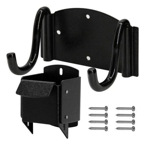 2X Wheelbarrow Storage Bracket - 90 Lbs Capacity, Heavy Duty Storage Hook for Most Wheelbarrows Designs 1