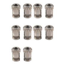 10Pcs Extruder Gears MK8 Stainless Steel Double Extrusion Wheels Bowden Gear 3D Printer Part for CR10 3