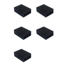 5X voor Raspberry Pi 4 Model B Behuizing CNC Aluminium Behuizing Ultradunne Metalen Behuizing voor Raspberry Pi 4 Model B Behuizing (Zwart)