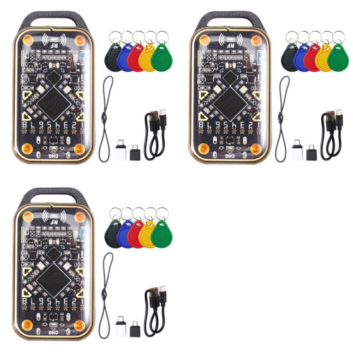 3X Chameleon Ultra Upgrade Card Emulator RFID  Chip Reader+15XUID Keychain 125K 13.56M Card Decode NFC Duplicator 1