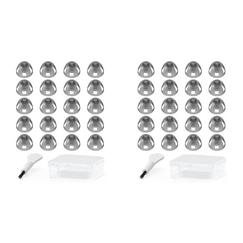For Resound Compatible Hearing Aid Domes Open Smokey Ear Tips Replacement 8mm (Medium 40pcs Pack)